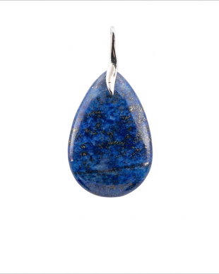 Pandantiv unicat din lapis lazuli natural si agatatoare din argint 925