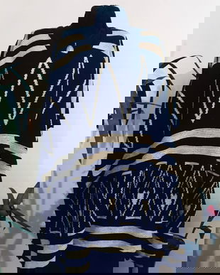 Poncho gros, cu model etno