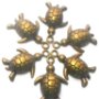 Charm metalic broasca testoasa bronz 19 mm