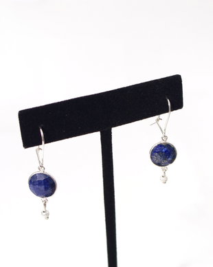 Cercei delicati din argint si lapislazuli