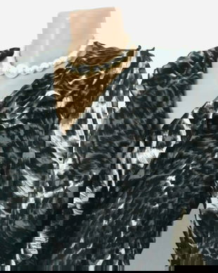 Bluza fina, cu panglici , animal print