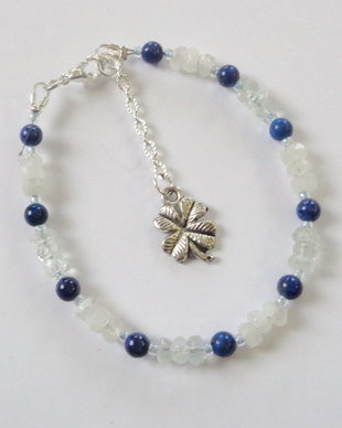 Bratara lapis lazuli si acvamarin