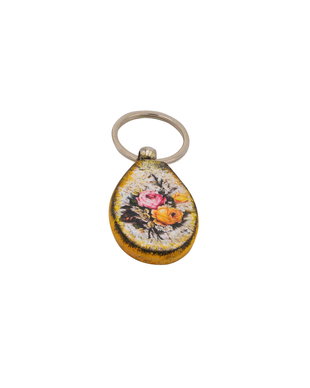Breloc lemn model floral, 2524