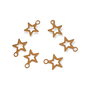 Steluta decupata charm inox auriu 10x8mm  IN.0004