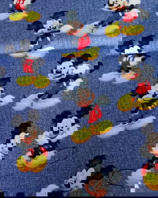 !imediat!Jerse buclat (french terry) - de la 50x90cm - elastic, Mickey Mouse