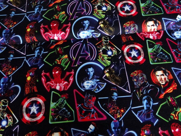 !imediat!Jerse buclat (french terry) - de la 30x180cm - elastic, The Avengers