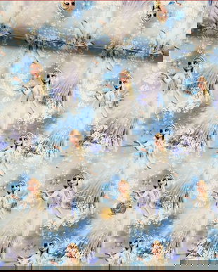 !imediat!Jerse buclat (french terry) - de la 50x90cm - elastic, Elsa, Frozen