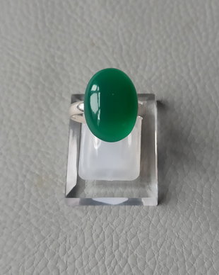 Inel din argint 925 si onix verde