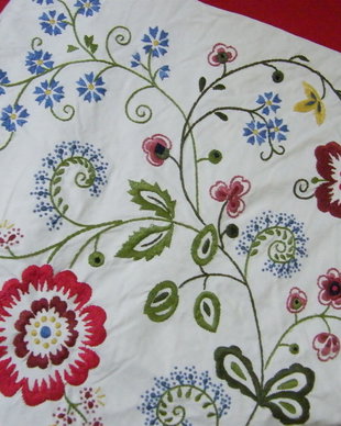 Husa perna brodata decor-