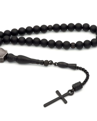 Matanie din onix negru mat sfere de 8mm