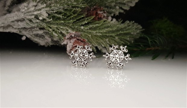 Cercei din argint - ''Snowflakes''