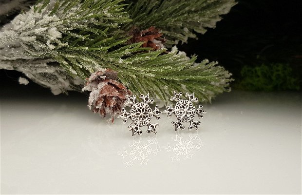 Cercei din argint - ''Snowflakes''