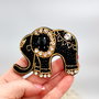Broșă elefant - Black Elephant