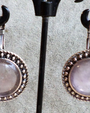 Cercei cu cabochon din ametist