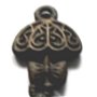 Charm metalic umbrela cu fundita bronz