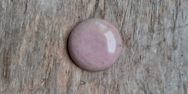 Cabochon rodonit roz prafuit, 30 mm