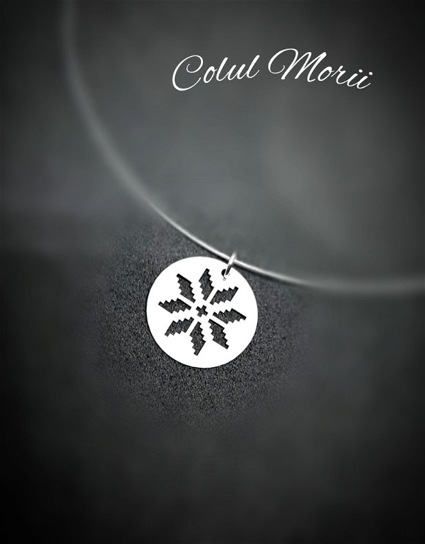 Colier/Choker argint cu medalion Colul Morii
