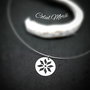 Colier/Choker argint cu medalion Colul Morii