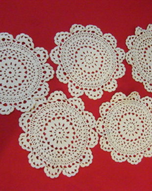 Set 5 mileuri bumbac 13 cm