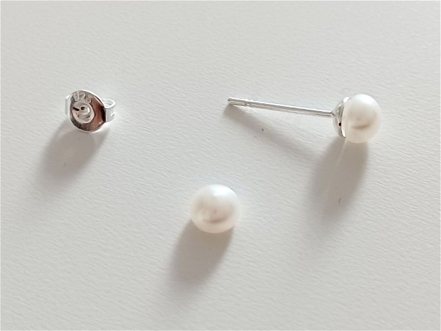 Perla buton 5mm, semigaurita, cod perle16 - 1 buc