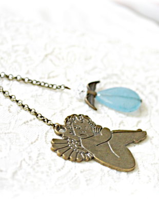 Semn de carte cu ingeras de angelit
