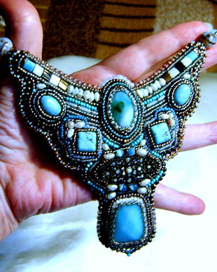 BlackFriday Today ! Turquoise in bronz / pietre semipretioase,jad fatetat,turcoaz fatetat, perle naturale, colier unic, vintage, broderie manuala, bijuterii pe viata
