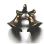 Charm metalic clopotei bronz