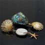Cercei asimetrici, statement, din argint 925, perla si abalone