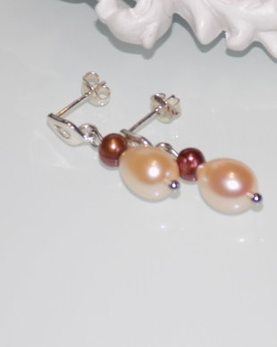 Cercei" Peach Pearls"-rezervat