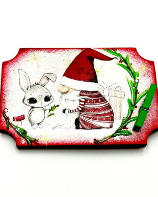 Magnet frigider cu clema, seria Cute Gnomes, 2540