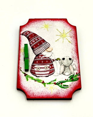 Magnet frigider cu clema, seria Cute Gnomes, 2541