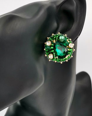 Cercei- butoni - Green