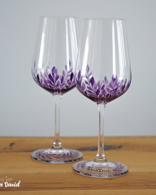 2 Pahare vin pictate manual