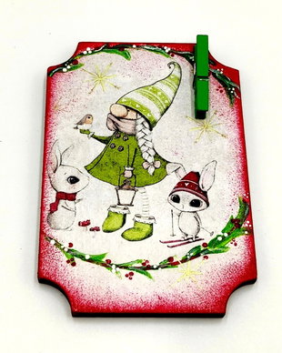 Magnet frigider cu clema, seria Cute Gnomes, 2543