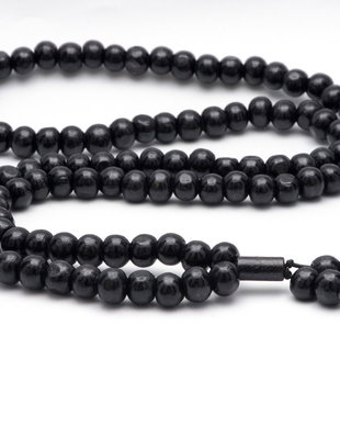 Mala pe elastic cu 108 sfere din lemn