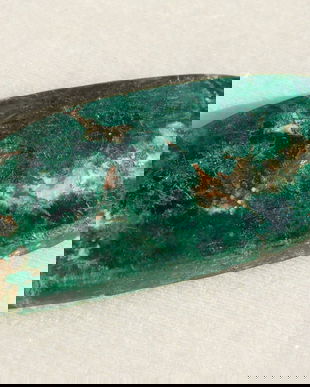 Cabochon masiv crisocola cu malachit (INDIA - lucrat manual) aprox 43x21x4.8 mm