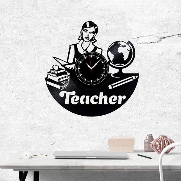 ceas de perete "profesoara"(personalizabil)