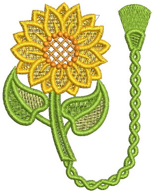 Semn de carte cu floarea soarelui