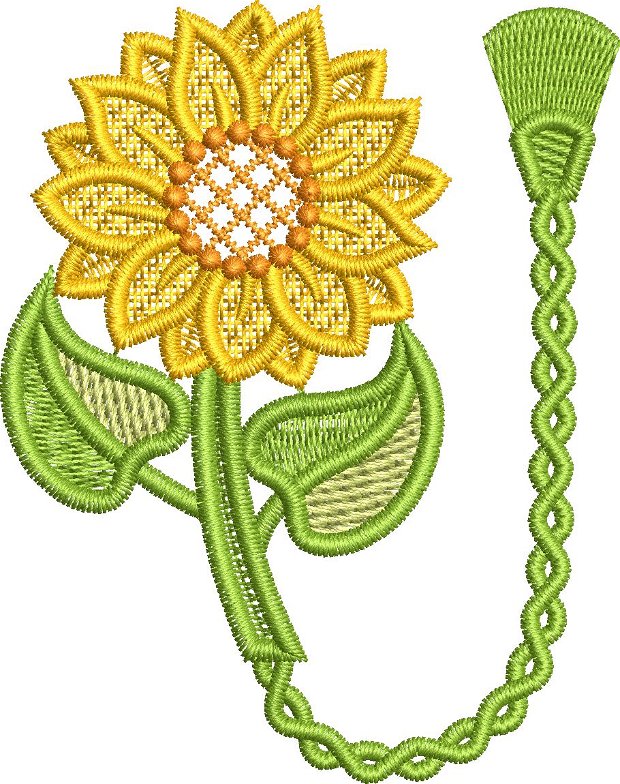 Semn de carte cu floarea soarelui