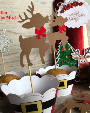 Toppers briose Craciun/ decoratiuni Craciun