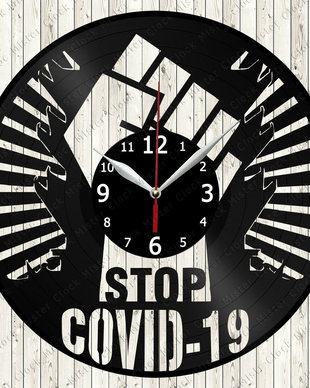 ceas de perete "Stop covid-19"