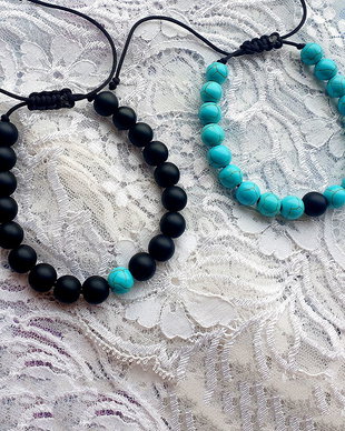 Set Black and Color - set 2 bratari asortate