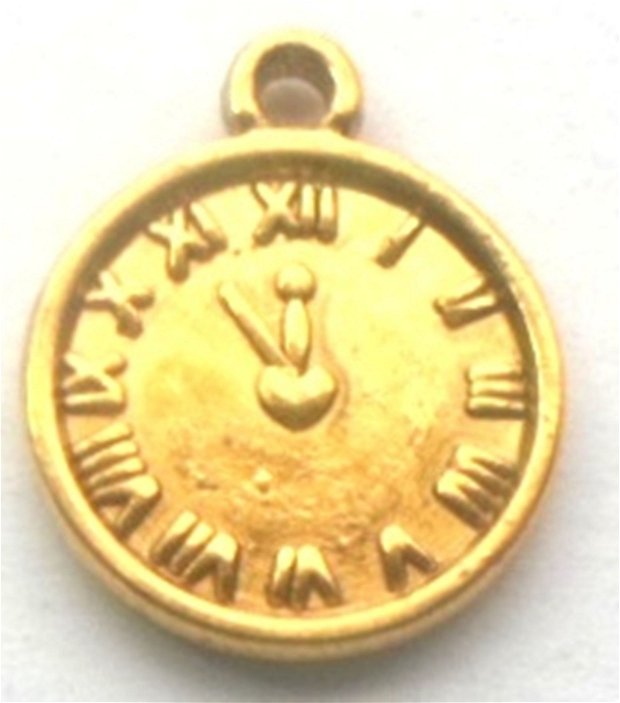 Charm metalic ceas auriu