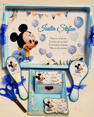 Tava personalizata mot, tema Baby Mickey