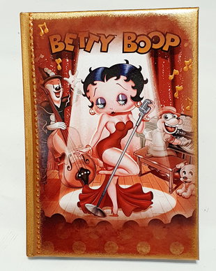 Agenda nedata, aspect retro Betty Boop. Se poate personaliza cu nume, sau mesaj.