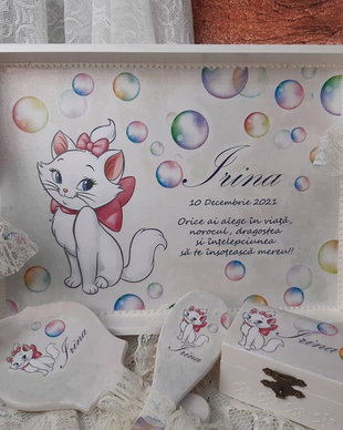 Set pentru taierea motului cu tema pisica Marie