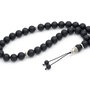 Matanie simpla din onix negru mat sfere 10 mm