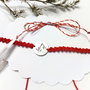 Bratara martisor cu link de argint 925  si impletitura manuala