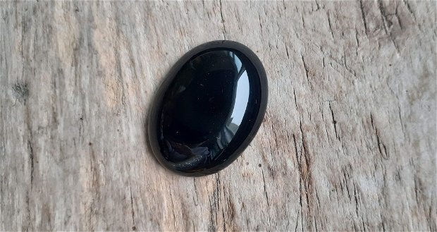 Cabochon agata neagra, 30x22 mm