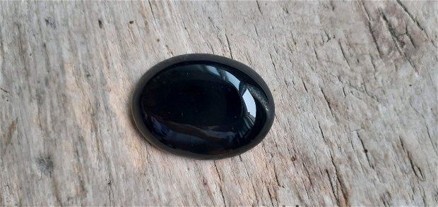 Cabochon agata neagra, 30x22 mm